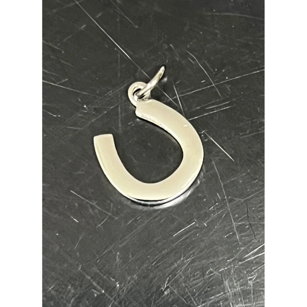 Turquoise Stone Horseshoe Charm Stainless‎ Steel Silver Blue Excellent